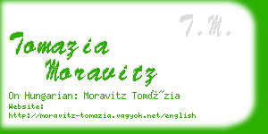 tomazia moravitz business card